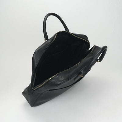 HERMES HERMES Plume dog 38 Plume dog 38 Bag, tote bag, fjord, noir, black, gold fittings