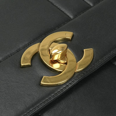 CHANEL CHANEL Mademoiselle Bag Shoulder Bag Lambskin Black Black Gold Hardware Coco Mark Turnlock Shoulder BagMademoiselle