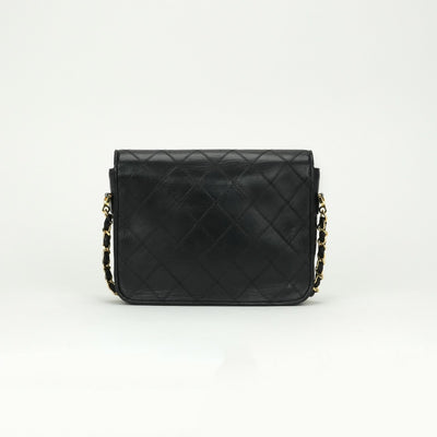 CHANEL CHANEL Bicolore Bag Shoulder Bag Lambskin Black Gold Hardware Chain Shoulder Bag Coco Mark Turnlock