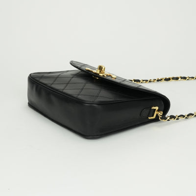 CHANEL CHANEL Bicolore Bag Shoulder Bag Lambskin Black Gold Hardware Chain Shoulder Bag Coco Mark Turnlock