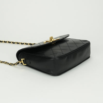 CHANEL CHANEL Bicolore Bag Shoulder Bag Lambskin Black Gold Hardware Chain Shoulder Bag Coco Mark Turnlock
