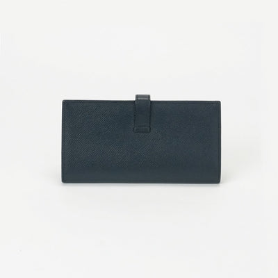 HERMES 爱马仕 B?arn soufflet Bearn soufflet 钱包长钱包爱普生海军蓝色银色金属配件Vaugh Epson