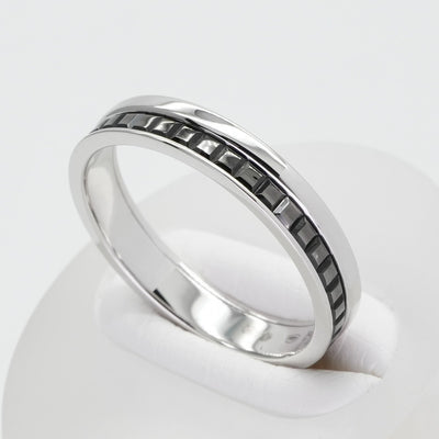 BOUCHERON Boucheron牛黑环半牛黑 Quatre ring Quatre黑色版戒指750WG黑色白金