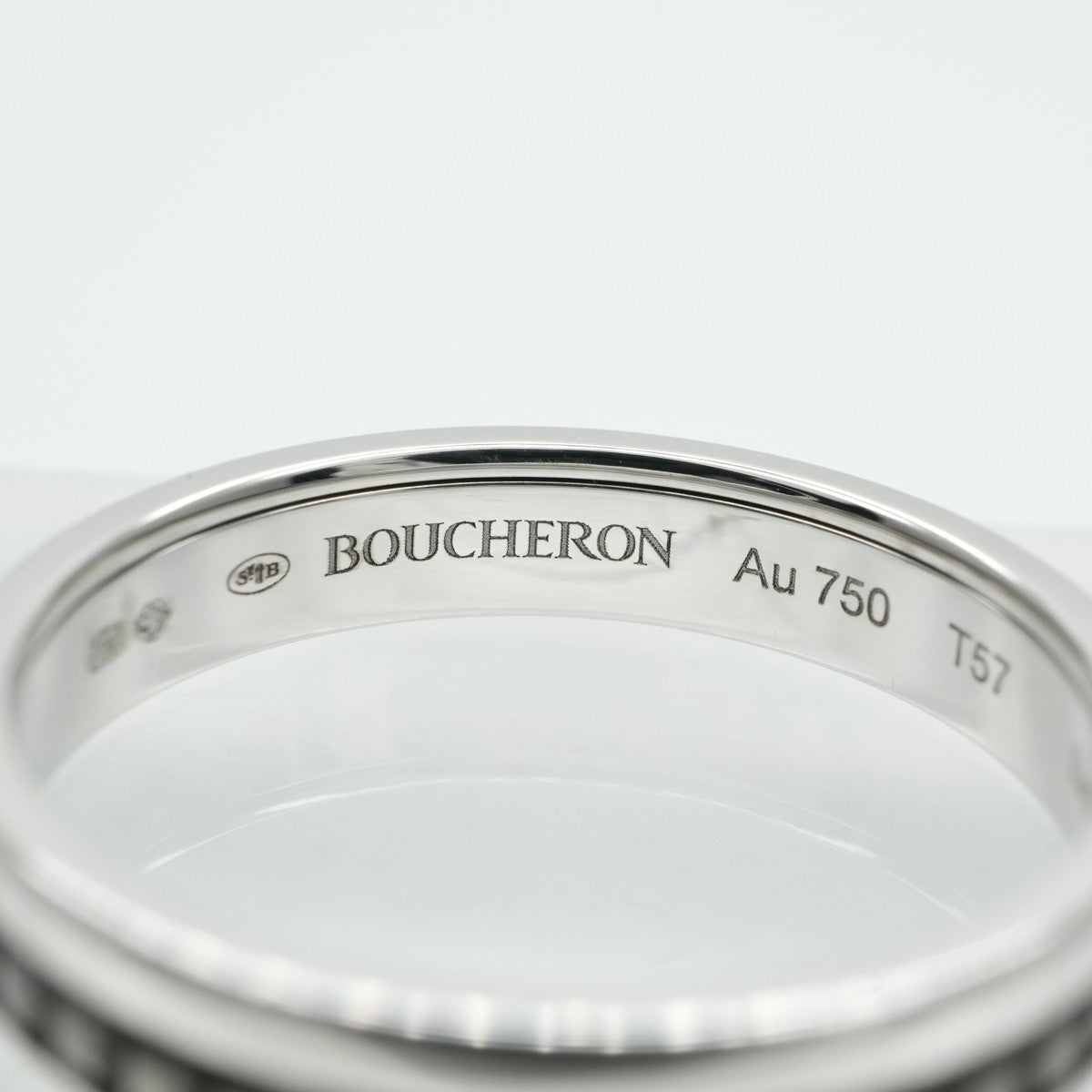 BOUCHERON Boucheron牛黑环半牛黑 Quatre ring Quatre黑色版戒指750WG黑色白金