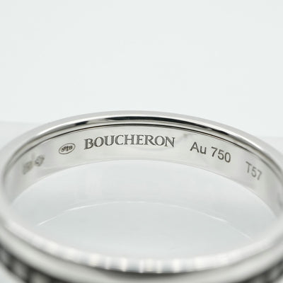 BOUCHERON Boucheron牛黑环半牛黑 Quatre ring Quatre黑色版戒指750WG黑色白金
