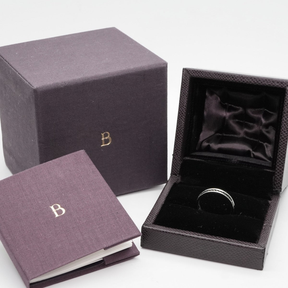 BOUCHERON Boucheron牛黑环半牛黑 Quatre ring Quatre黑色版戒指750WG黑色白金