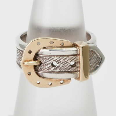 HERMES 爱马仕戒指750/925银色古董稀有银