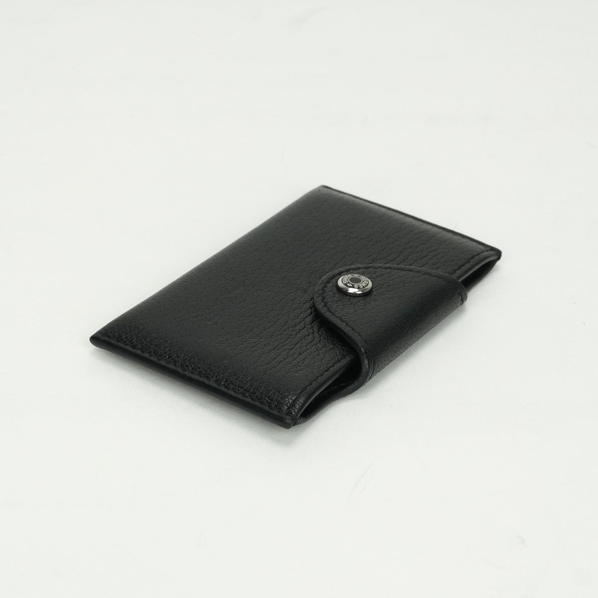 HERMES HERMES Iliad Card case Card holder Pass case Chevre mysore noir black black silver hardware HERMES　IliadCard Case Shavle