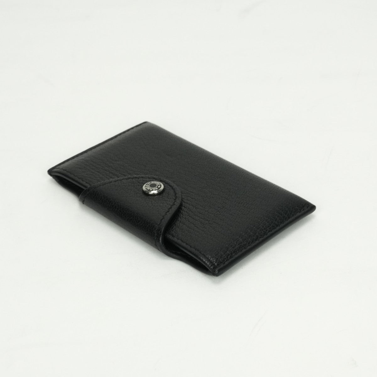 HERMES HERMES Iliad Card case Card holder Pass case Chevre mysore noir black black silver hardware HERMES　IliadCard Case Shavle