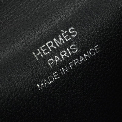 HERMES HERMES Iliad Card case Card holder Pass case Chevre mysore noir black black silver hardware HERMES　IliadCard Case Shavle