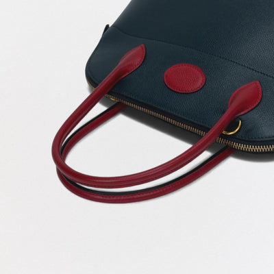 HERMES 爱马仕 Bolide 27 Bolide 27 包袋 手提包 单肩包 Couche Belle 蓝色 靛蓝 红色 海军蓝 海军红 金色五金手提包 2Way Bicolor