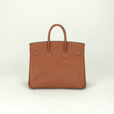 エルメス HERMES バーキン25 バーキン 25 バッグ トートバッグ エプソン コニャック ブラウン 茶 シルバー金具 ヴォーエプソン