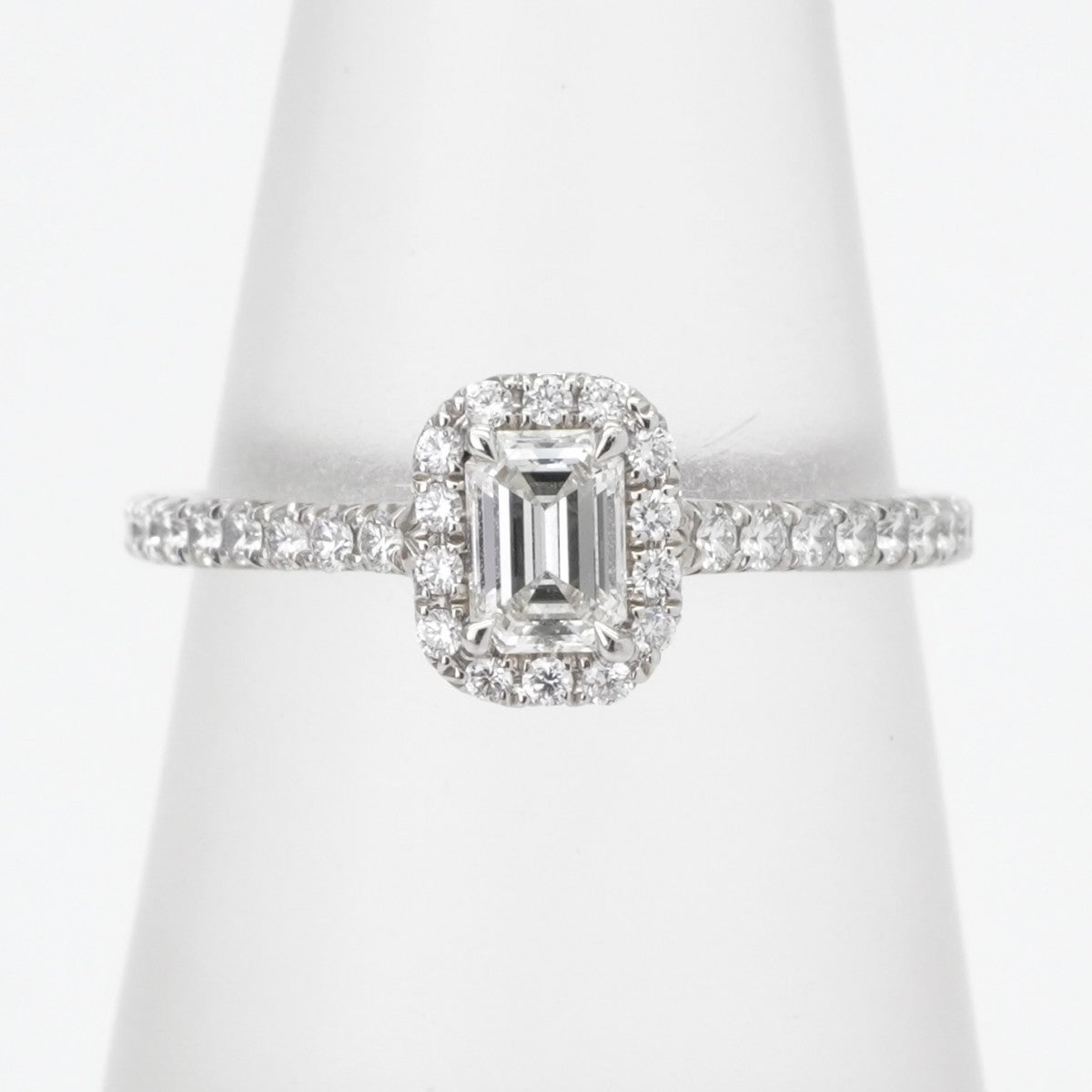Tiffany & Co. Tiffany＆Co。祖母绿切割订婚环钻石铂带翡翠切割 Tiffany & Co. Sorest Ring PT950银钻石戒指订婚戒指铂金