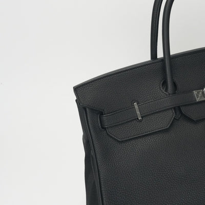 HERMES 爱马仕 Birkin 40 Birkin 40 手提袋多哥黑色银色硬件