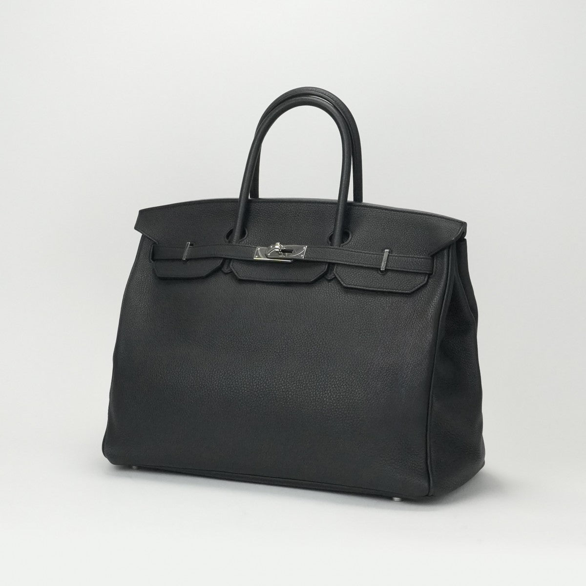 HERMES 爱马仕 Birkin 40 Birkin 40 手提袋多哥黑色银色硬件