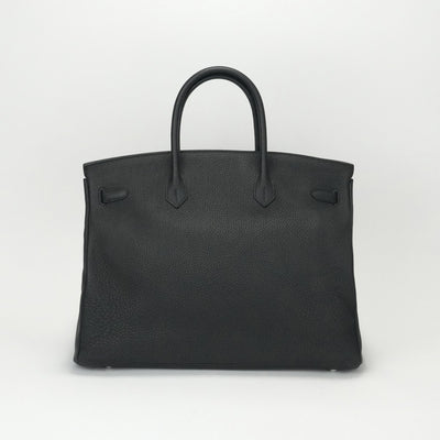 HERMES 爱马仕 Birkin 40 Birkin 40 手提袋多哥黑色银色硬件