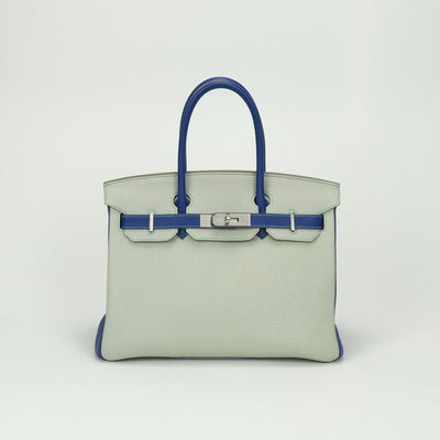 エルメス HERMES バーキン30 バーキン 30 バッグ トートバッグ トゴ グリペール Gris Perle ブルー Blue マットシルバー パーソナルオーダー バイカラー PSO