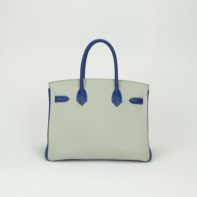 エルメス HERMES バーキン30 バーキン 30 バッグ トートバッグ トゴ グリペール Gris Perle ブルー Blue マットシルバー パーソナルオーダー バイカラー PSO