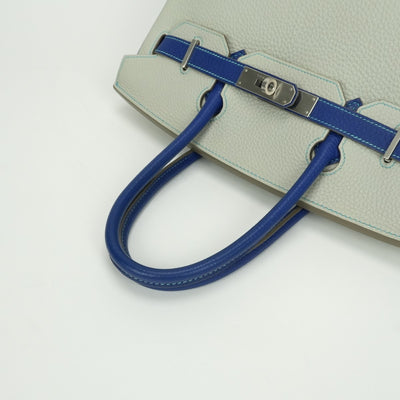 エルメス HERMES バーキン30 バーキン 30 バッグ トートバッグ トゴ グリペール Gris Perle ブルー Blue マットシルバー パーソナルオーダー バイカラー PSO