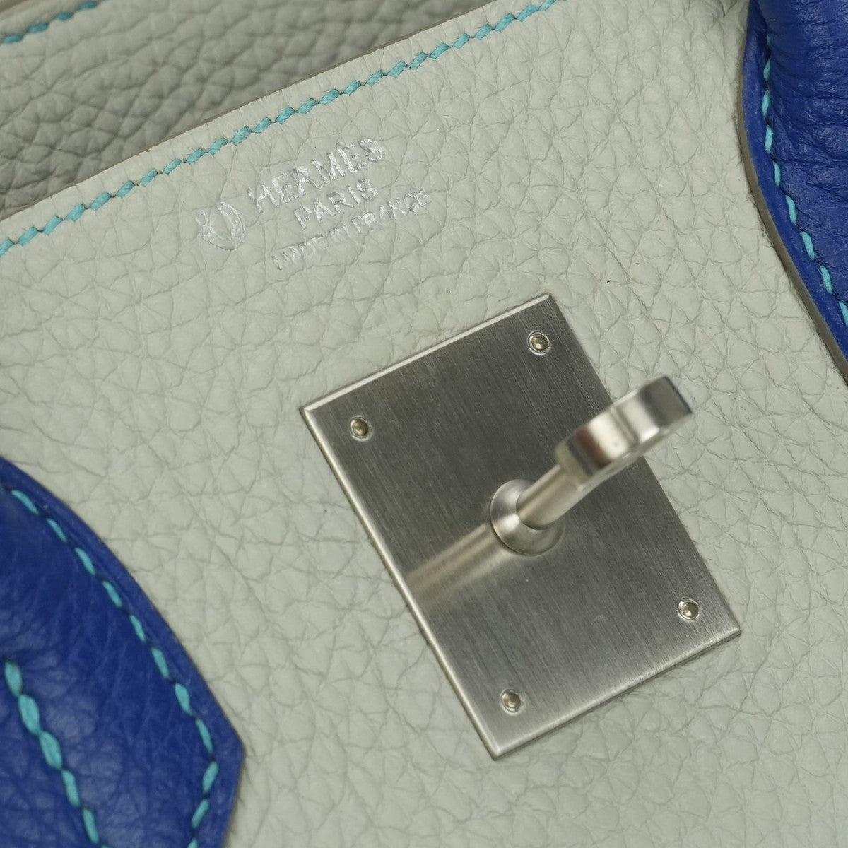 エルメス HERMES バーキン30 バーキン 30 バッグ トートバッグ トゴ グリペール Gris Perle ブルー Blue マットシルバー パーソナルオーダー バイカラー PSO