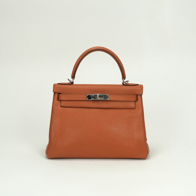 エルメス HERMES ケリー28 ケリー 28 バッグ トートバッグ ショルダーバッグ トリヨンクレマンス ポティロン potiron オレンジ orange シルバー金具