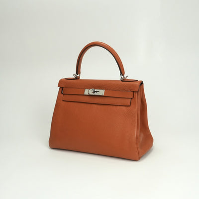エルメス HERMES ケリー28 ケリー 28 バッグ トートバッグ ショルダーバッグ トリヨンクレマンス ポティロン potiron オレンジ orange シルバー金具