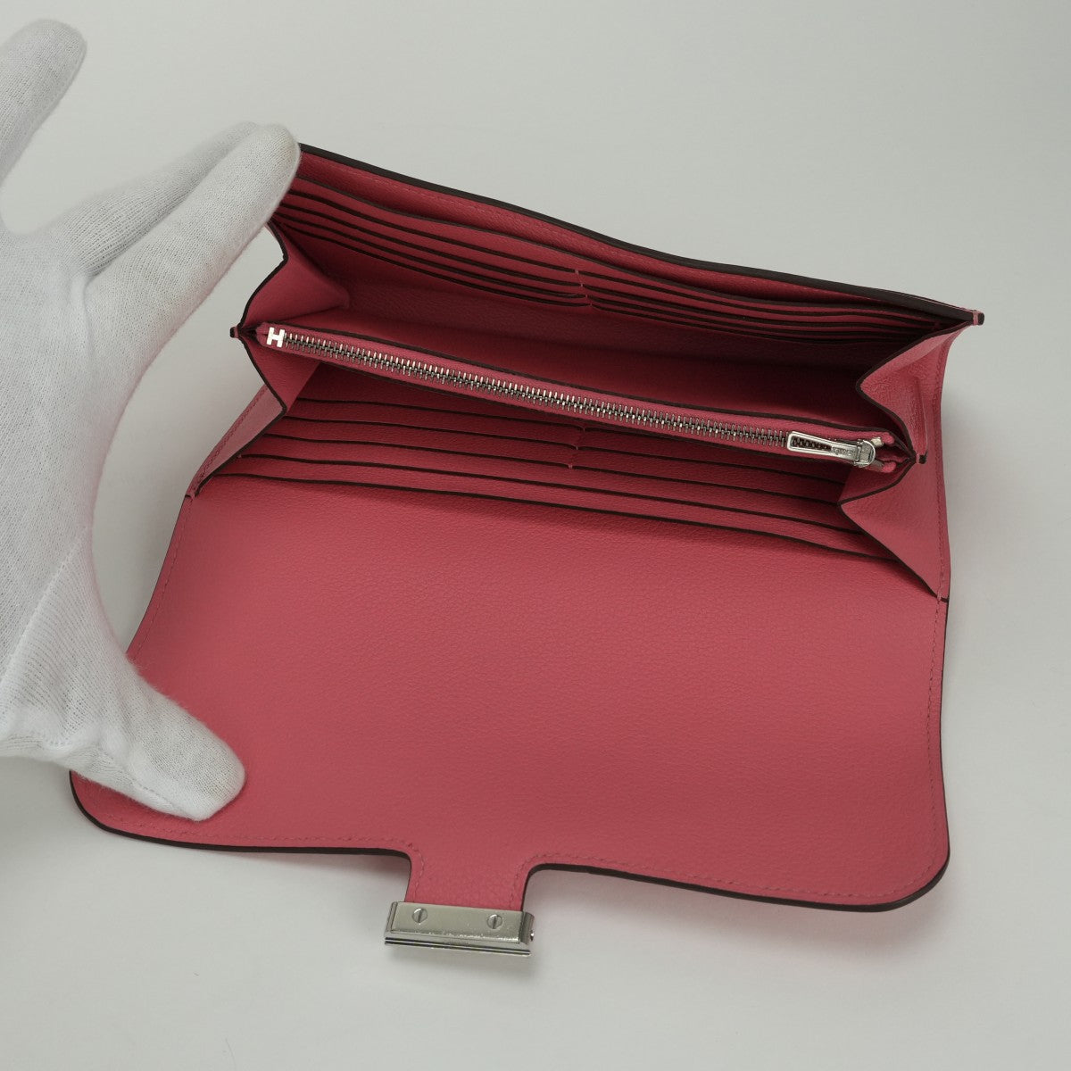 エルメス HERMES コンスタンスロング コンスタンス ロング 財布 長財布 ロングウォレット エバーカラー ローズアザレ Rose Azalee ピンク Pink シルバー金具