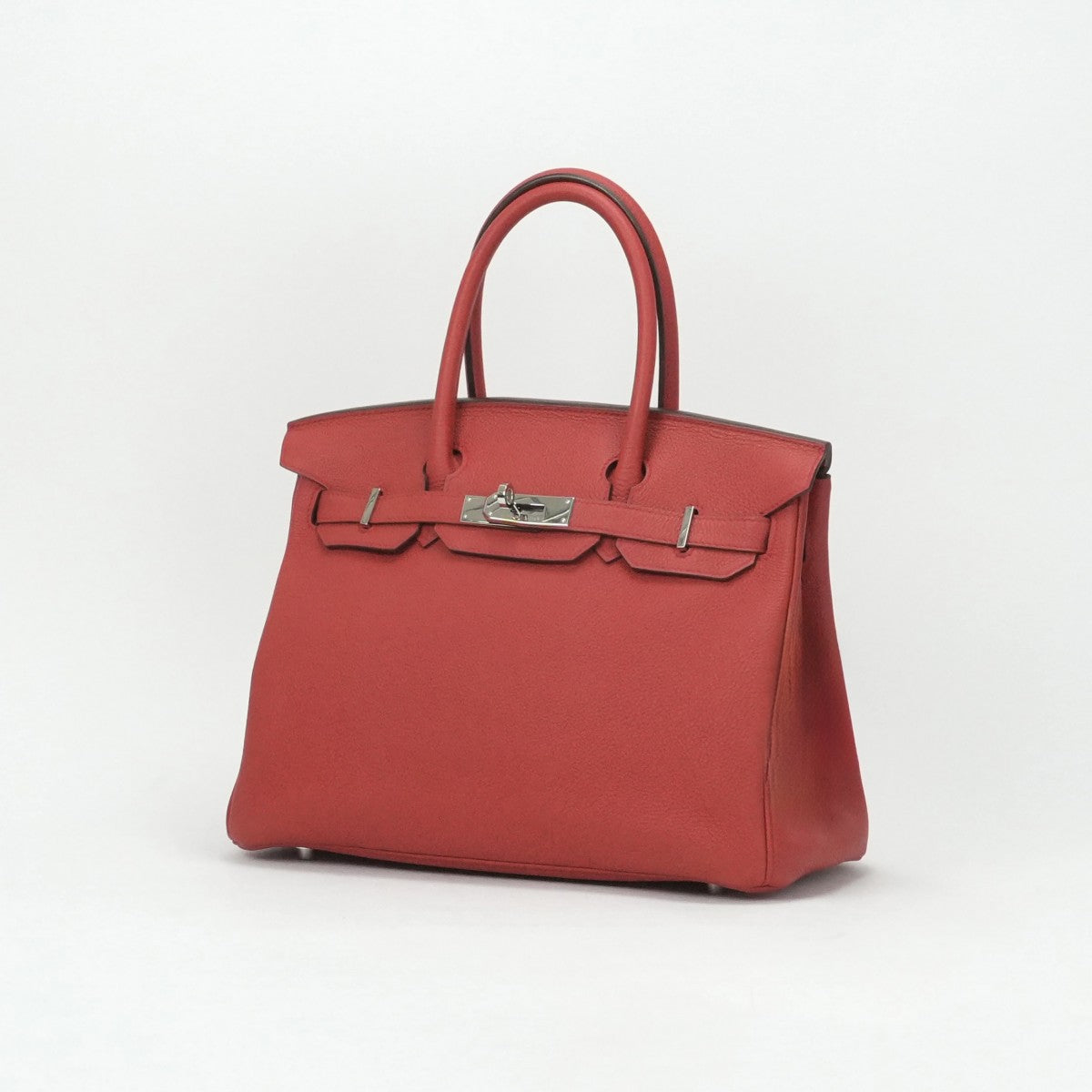 HERMES 爱马仕 Birkin 30 Birkin 30 手提袋多哥九重奏红色粉红色的红色银金属配件