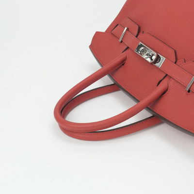 HERMES 爱马仕 Birkin 30 Birkin 30 手提袋多哥九重奏红色粉红色的红色银金属配件