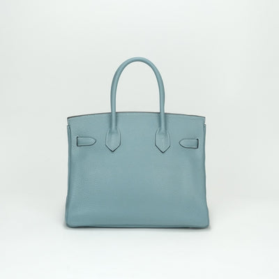 HERMES HERMES Birkin 30 Birkin 30 Tote bag Togo Ciel Ciel Blue Blue Silver hardware Birkin 30Togo Ciel