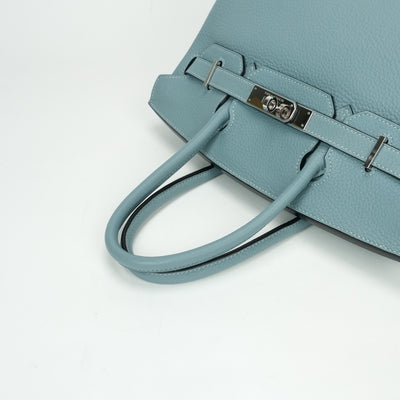 HERMES HERMES Birkin 30 Birkin 30 Tote bag Togo Ciel Ciel Blue Blue Silver hardware Birkin 30Togo Ciel