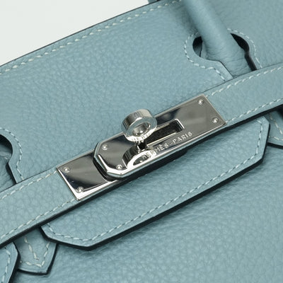 HERMES HERMES Birkin 30 Birkin 30 Tote bag Togo Ciel Ciel Blue Blue Silver hardware Birkin 30Togo Ciel