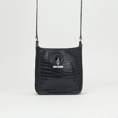 エルメス HERMES ヴェスパTPM ヴェスパ TPM バッグ ショルダーバッグ ニロティカス クロコダイル ノワール ブラック 黒 シルバー金具