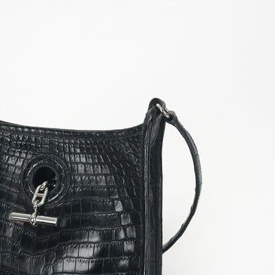 エルメス HERMES ヴェスパTPM ヴェスパ TPM バッグ ショルダーバッグ ニロティカス クロコダイル ノワール ブラック 黒 シルバー金具