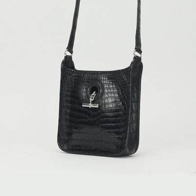 エルメス HERMES ヴェスパTPM ヴェスパ TPM バッグ ショルダーバッグ ニロティカス クロコダイル ノワール ブラック 黒 シルバー金具