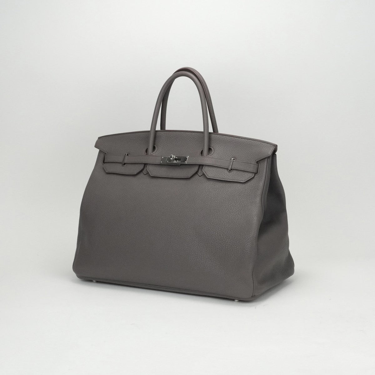 エルメス HERMES バーキン40 バーキン 40 バッグ トートバッグ トゴ エタン グレー シルバー金具