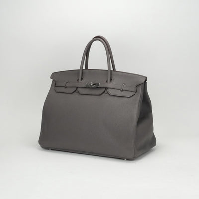 エルメス HERMES バーキン40 バーキン 40 バッグ トートバッグ トゴ エタン グレー シルバー金具