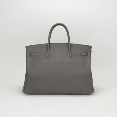 エルメス HERMES バーキン40 バーキン 40 バッグ トートバッグ トゴ エタン グレー シルバー金具