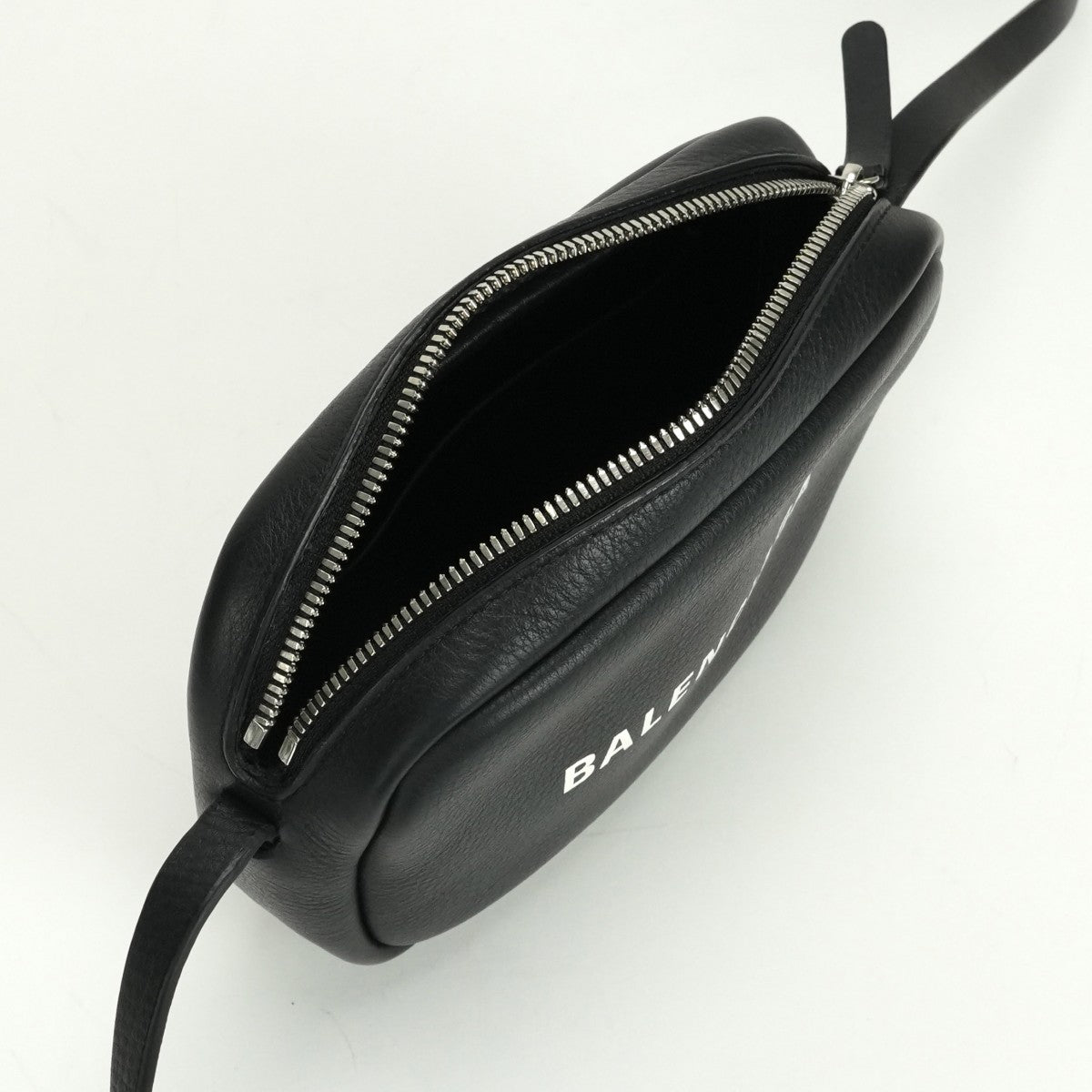 バレンシアガ BALENCIAGA エブリデイ カメラバッグ バッグ ショルダーバッグ レザー ブラック 黒 シルバー金具 ポシェット ミニバッグ
