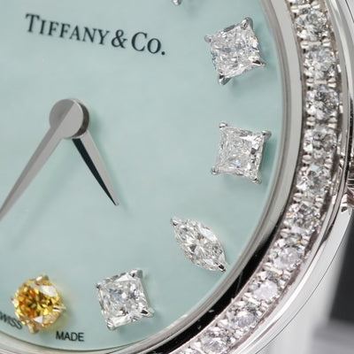 ティファニー TIFFANY&Co. エタニティ 時計 腕時計 ブルー 腕時計　ブルーシェル　ホワイトゴールド　ダイヤモンド