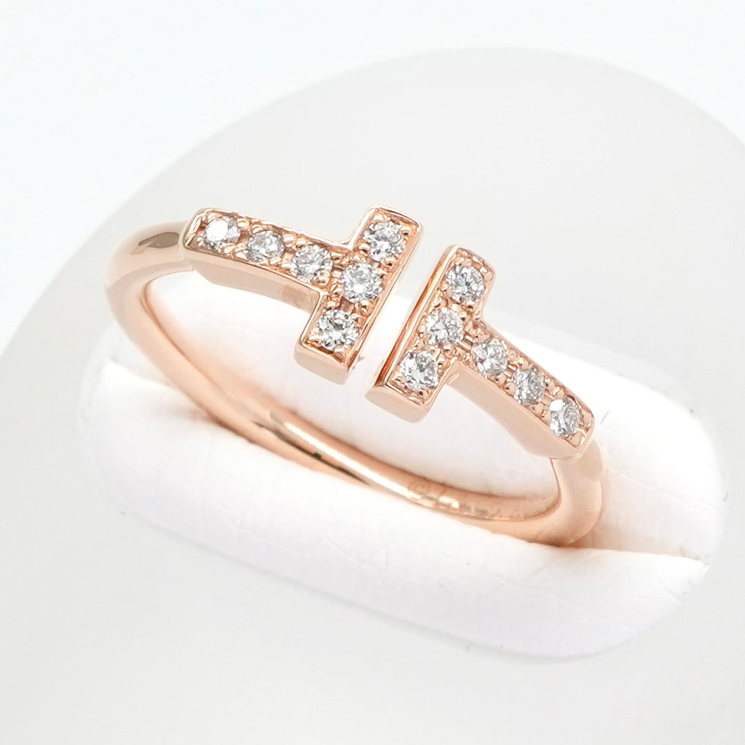 Tiffany & Co. ティファニーワイヤーリング　YGダイヤ　指輪 ティファニー TIFFANY&Co. ダイヤモンド ワイヤー リング Tワイヤー