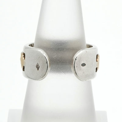 HERMES HERMES Anchene Anchene Ring 750/925 Silver Antique Rare Hallmark Maker's Mark