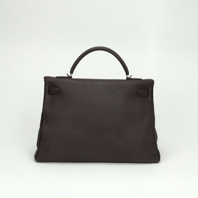エルメス HERMES ケリー40 ケリー 40 ヴェルソ バッグ トートバッグ トゴ ハバナ Havane ノワール noir ブラウン brown ブラック black 茶 黒 シルバー金具　ルテニウム金具 バイカラー ハンドバッグ