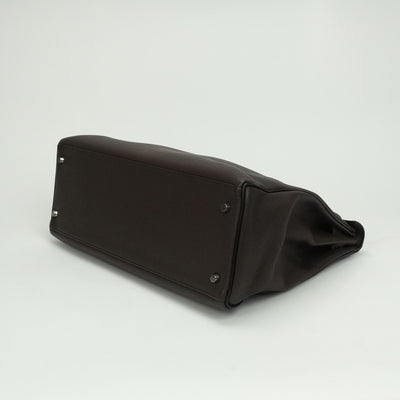 エルメス HERMES ケリー40 ケリー 40 ヴェルソ バッグ トートバッグ トゴ ハバナ Havane ノワール noir ブラウン brown ブラック black 茶 黒 シルバー金具　ルテニウム金具 バイカラー ハンドバッグ