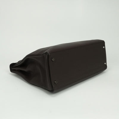 エルメス HERMES ケリー40 ケリー 40 ヴェルソ バッグ トートバッグ トゴ ハバナ Havane ノワール noir ブラウン brown ブラック black 茶 黒 シルバー金具　ルテニウム金具 バイカラー ハンドバッグ