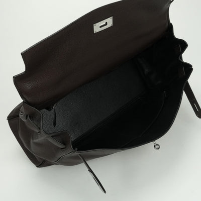 エルメス HERMES ケリー40 ケリー 40 ヴェルソ バッグ トートバッグ トゴ ハバナ Havane ノワール noir ブラウン brown ブラック black 茶 黒 シルバー金具　ルテニウム金具 バイカラー ハンドバッグ