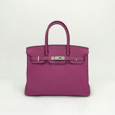 HERMES HERMES Birkin 30 Birkin 30 Bag Tote Bag Togo Rose Purple Pink Purple Purple Silver Metal Fitting Handbag