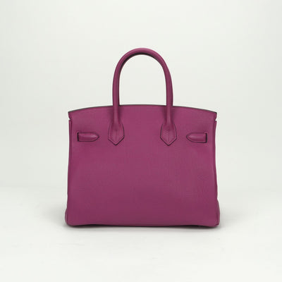 HERMES HERMES Birkin 30 Birkin 30 Bag Tote Bag Togo Rose Purple Pink Purple Purple Silver Metal Fitting Handbag