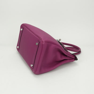 HERMES HERMES Birkin 30 Birkin 30 Bag Tote Bag Togo Rose Purple Pink Purple Purple Silver Metal Fitting Handbag