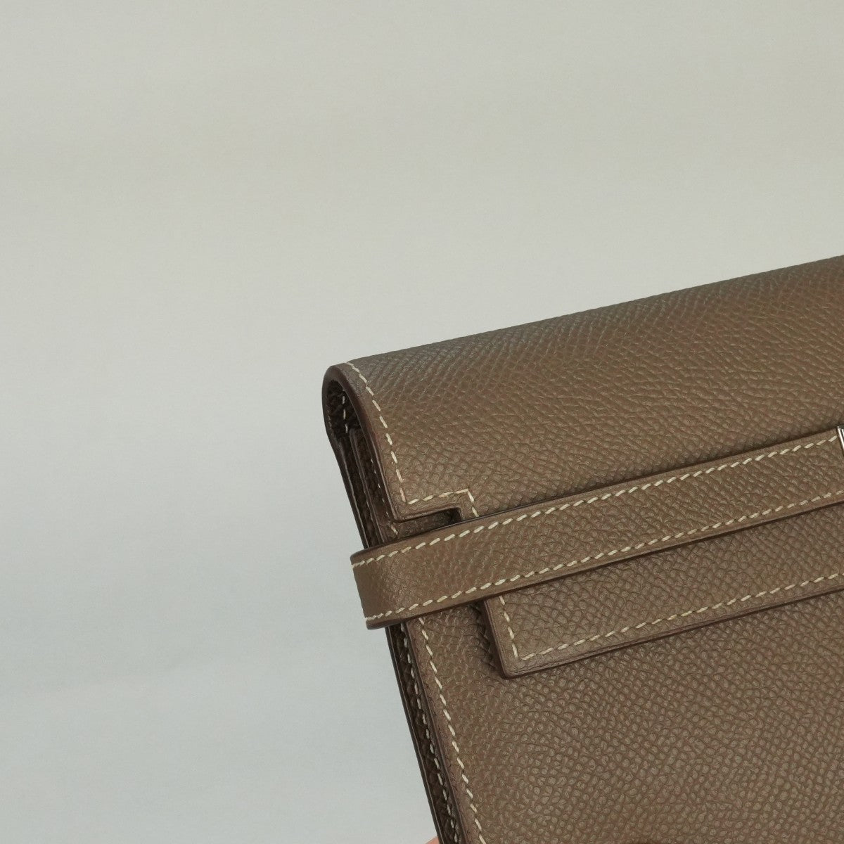 エルメス HERMES ケリーウォレット ケリーウォレットロング 財布 長財布 ロングウォレット エプソン エトゥープ グレージュ シルバー金具 ヴォーエプソン